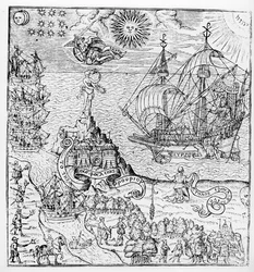 Königin Elisabeth I. (1553-1603) an Bord eines Schiffes